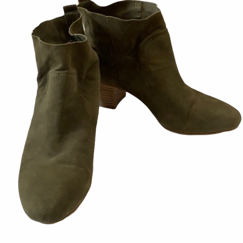 Steve Madden Leather Ankle Boots Olive Green  8